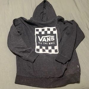 Grey distressed Vans hoodie